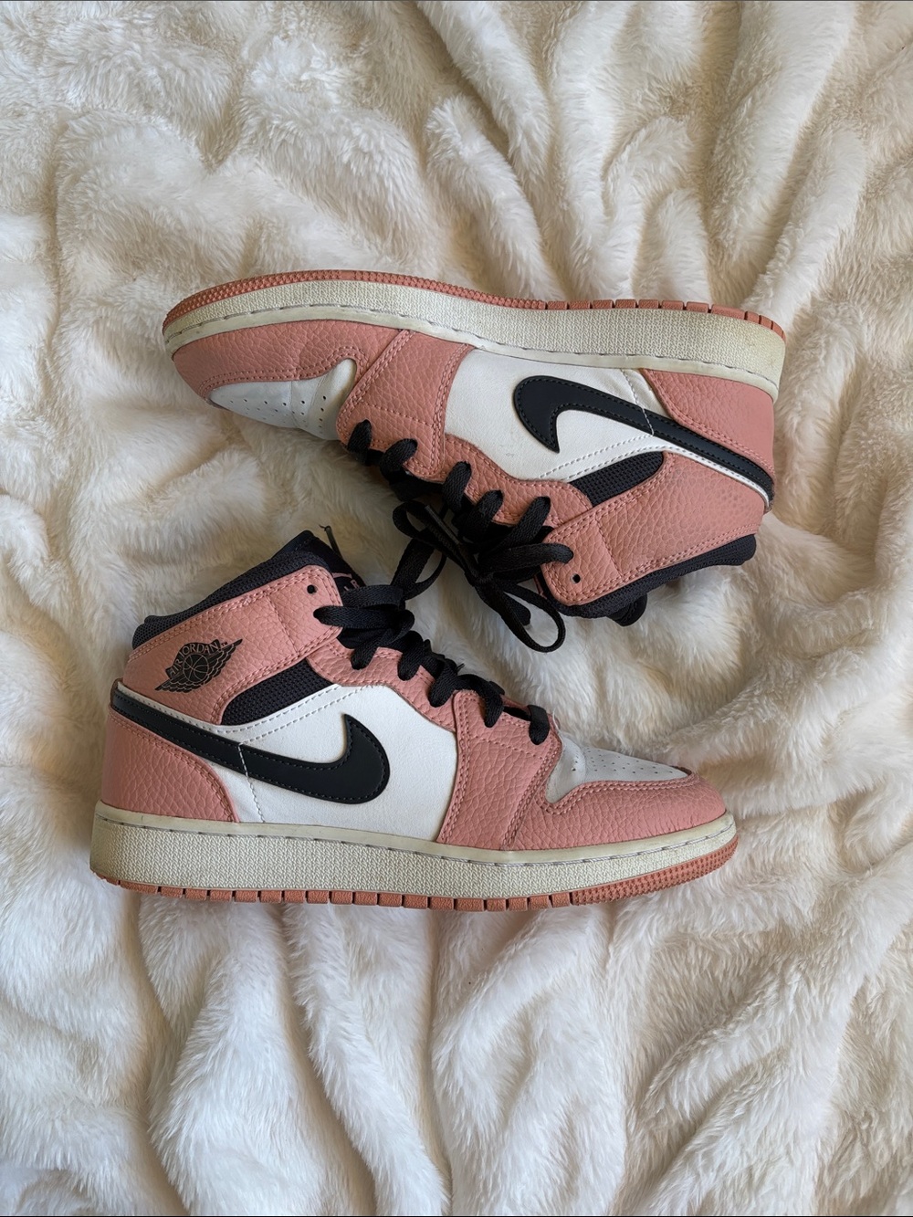 Nike Kids Pink, White & Black High-Top Sneakers
